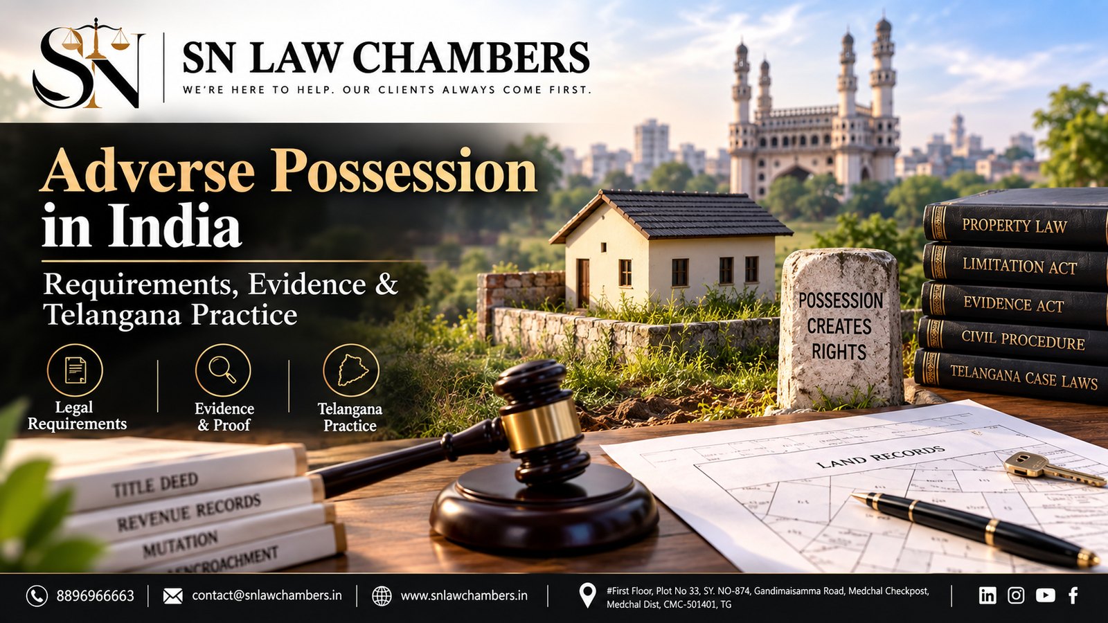 Adverse Possession in India: Requirements, Evidence & Telangana Practice