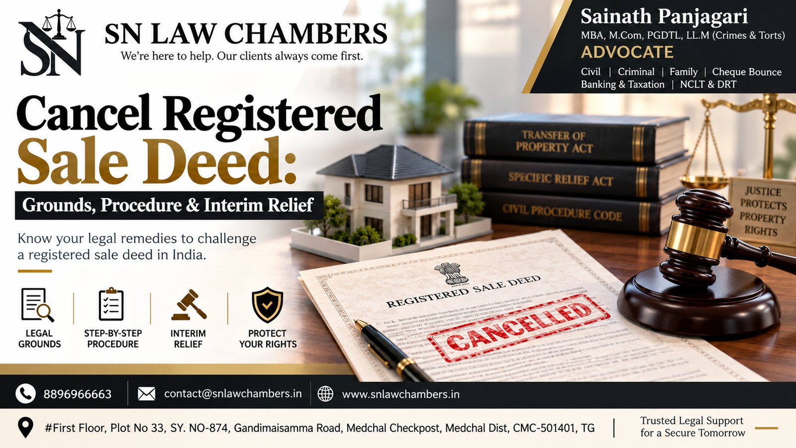 Cancel Registered Sale Deed: Grounds, Procedure & Interim Relief