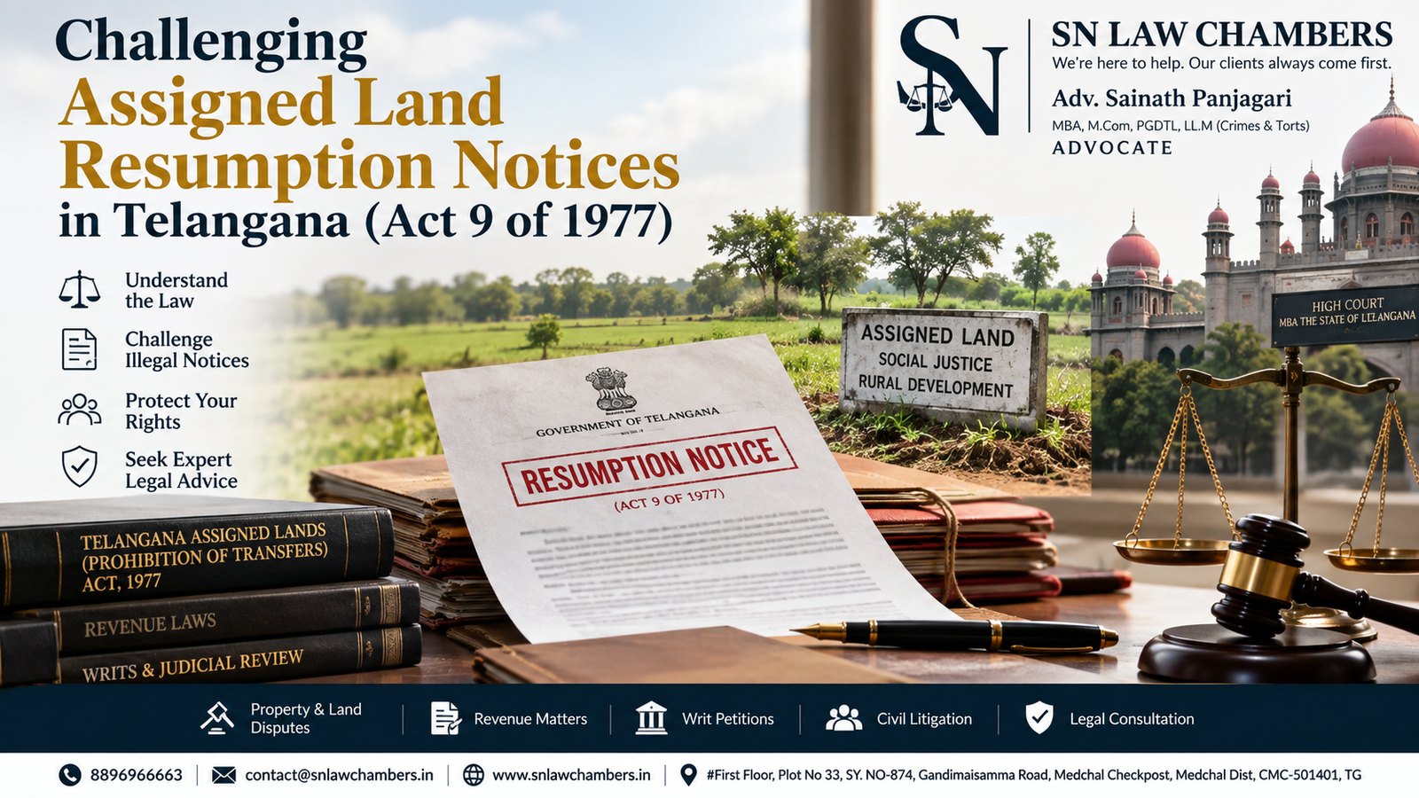 Challenging Assigned Land Resumption Notices in Telangana (Act 9 of 1977)