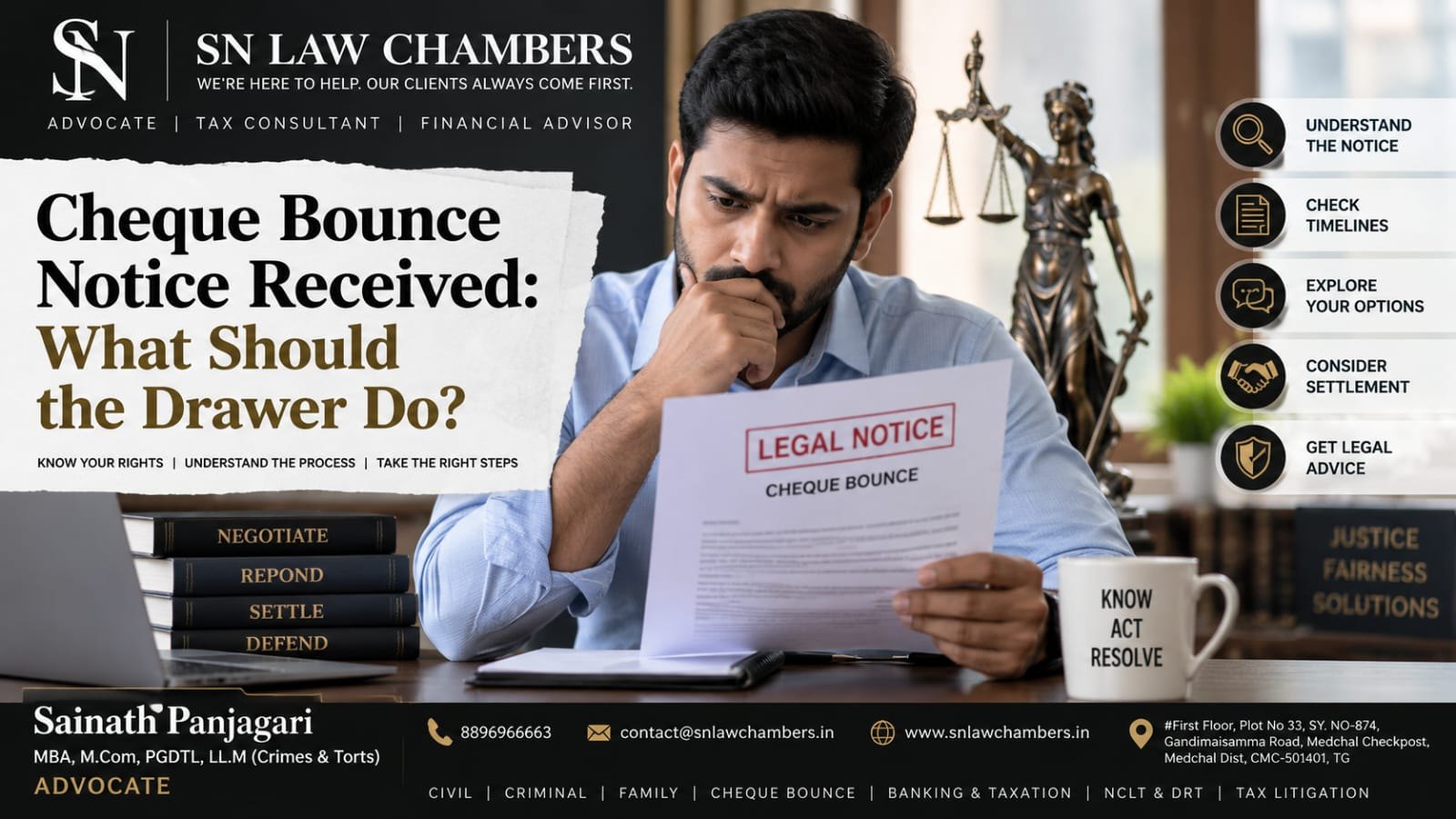 Cheque Bounce Notice Received: What Should the Drawer Do?