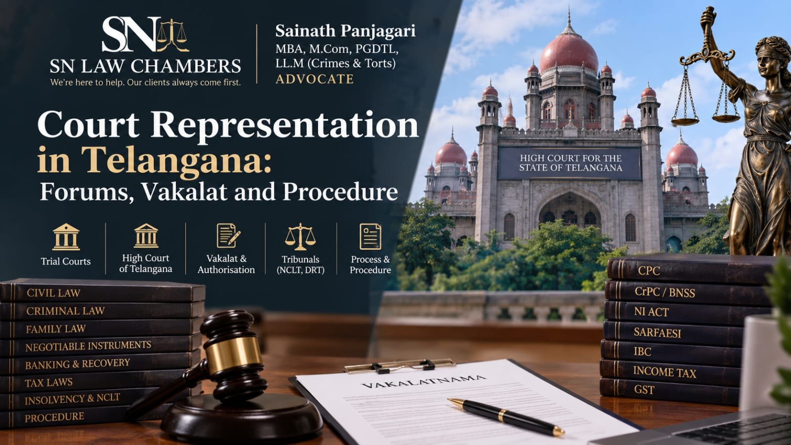Court Representation in Telangana: Forums, Vakalat and Procedure