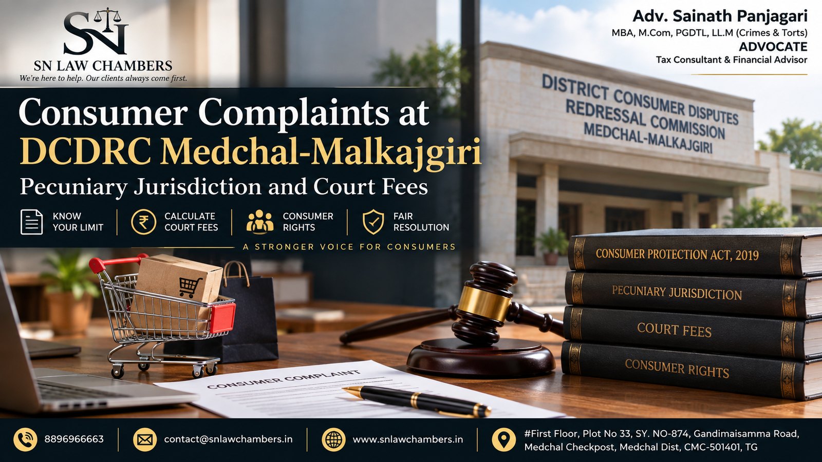 Consumer Complaints at DCDRC Medchal-Malkajgiri: Pecuniary Jurisdiction and Court Fees