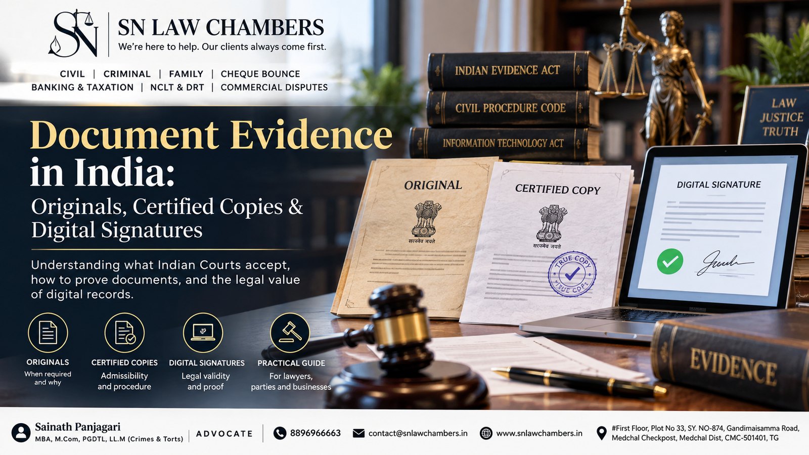 Document Evidence in India: Originals, Certified Copies & Digital Signatures