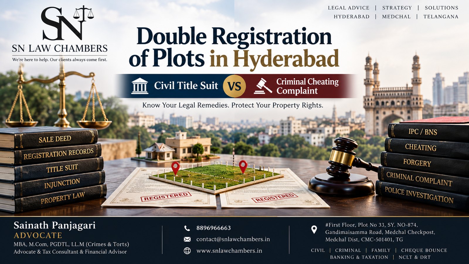 Double Registration of Plots in Hyderabad: Civil Title Suit vs Criminal Cheating Complaint