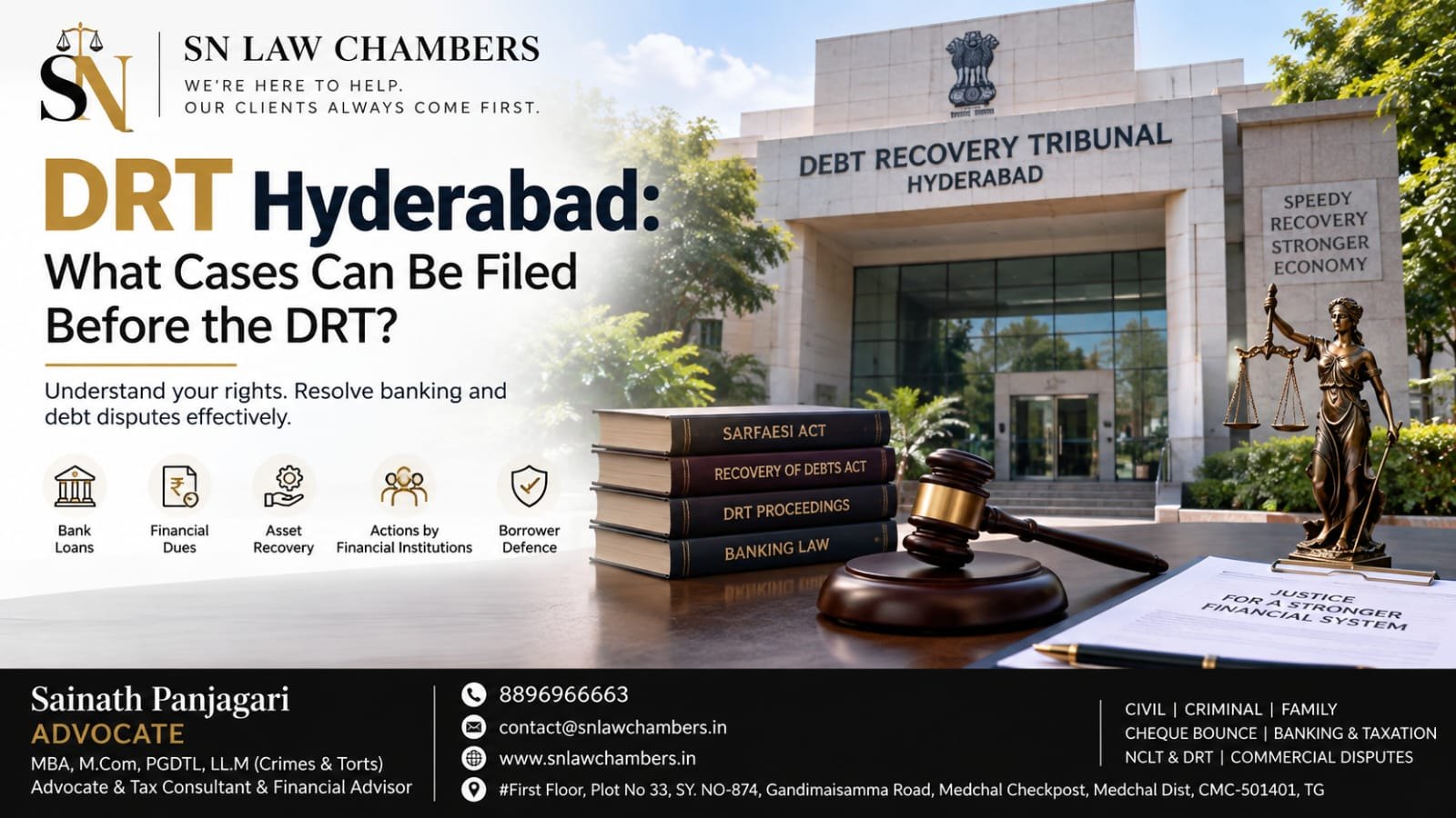 DRT Hyderabad: What Cases Can Be Filed Before the DRT?