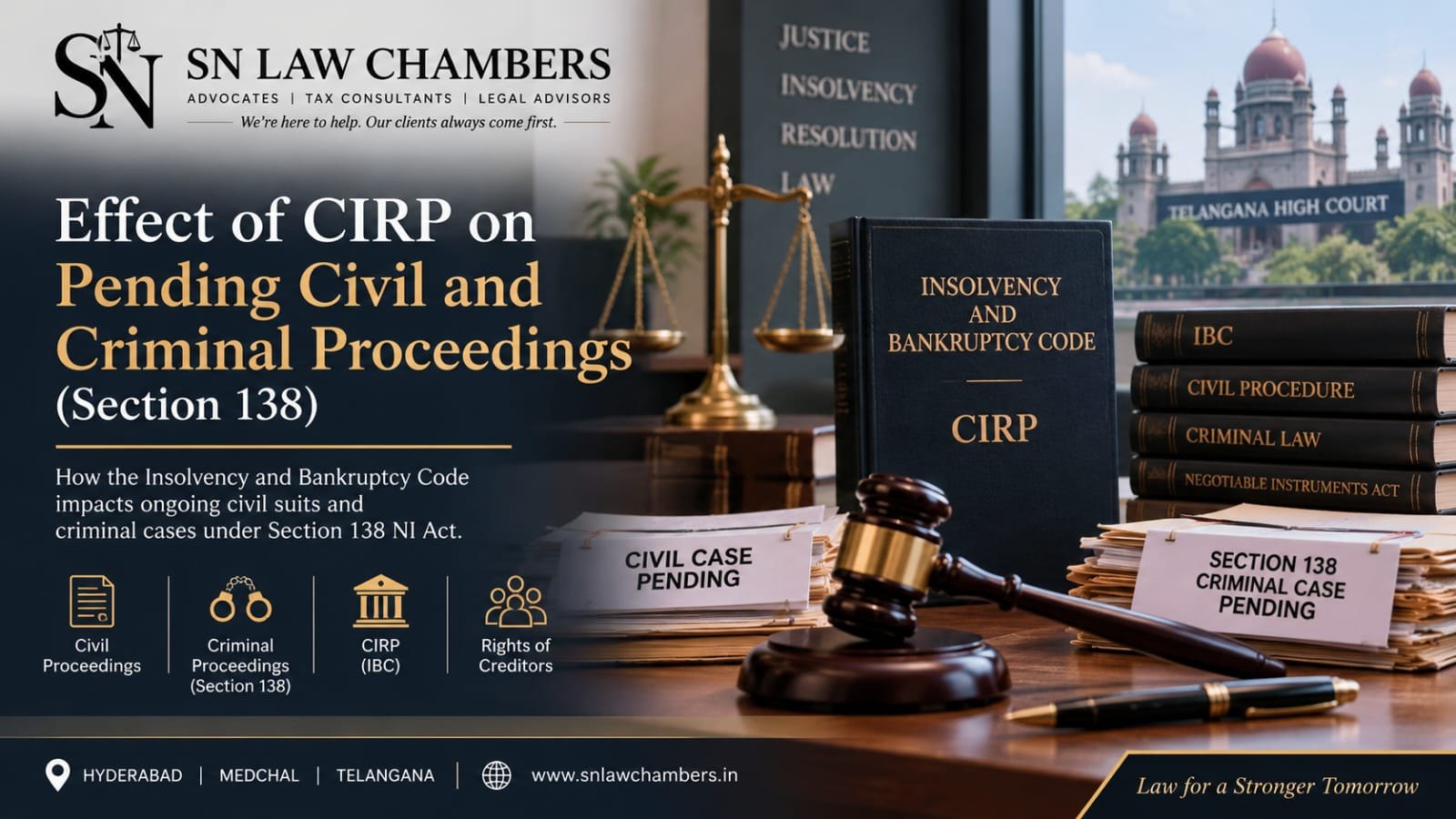 Effect of CIRP on Pending Civil and Criminal Proceedings (Section 138)