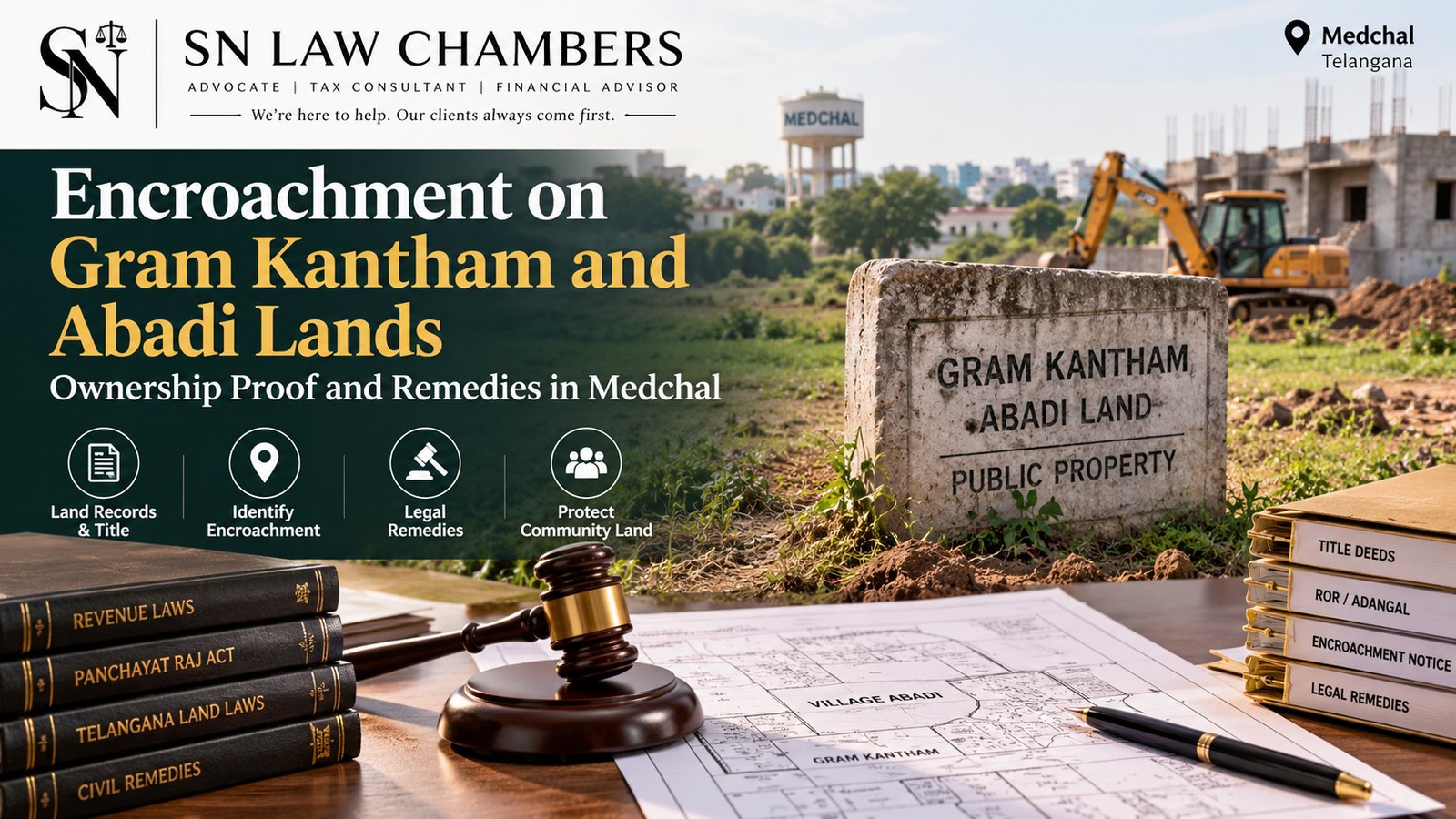 Encroachment on Gram Kantham and Abadi Lands: Ownership Proof and Remedies in Medchal