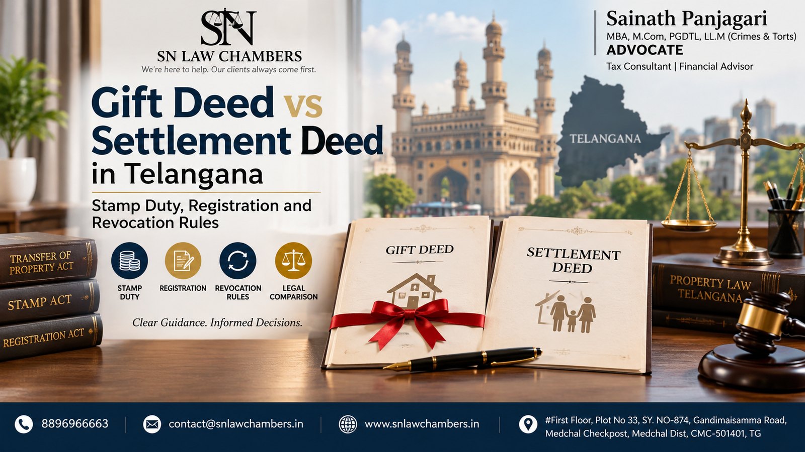 Gift Deed vs Settlement Deed in Telangana: Stamp Duty, Registration and Revocation Rules