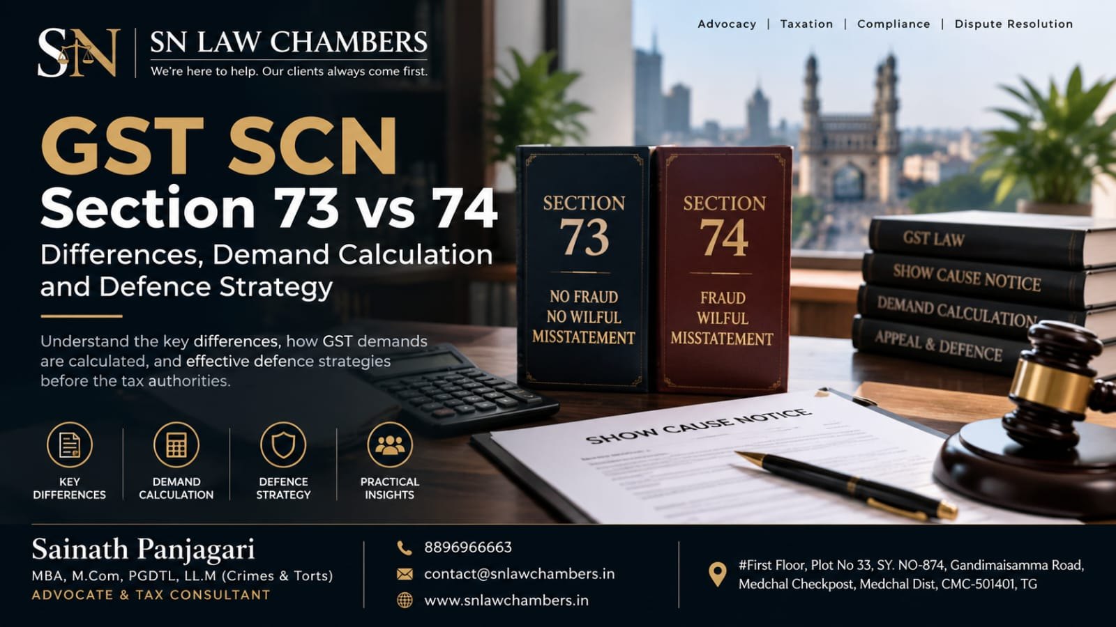 GST SCN Section 73 vs 74: Differences, Demand Calculation and Defence Strategy