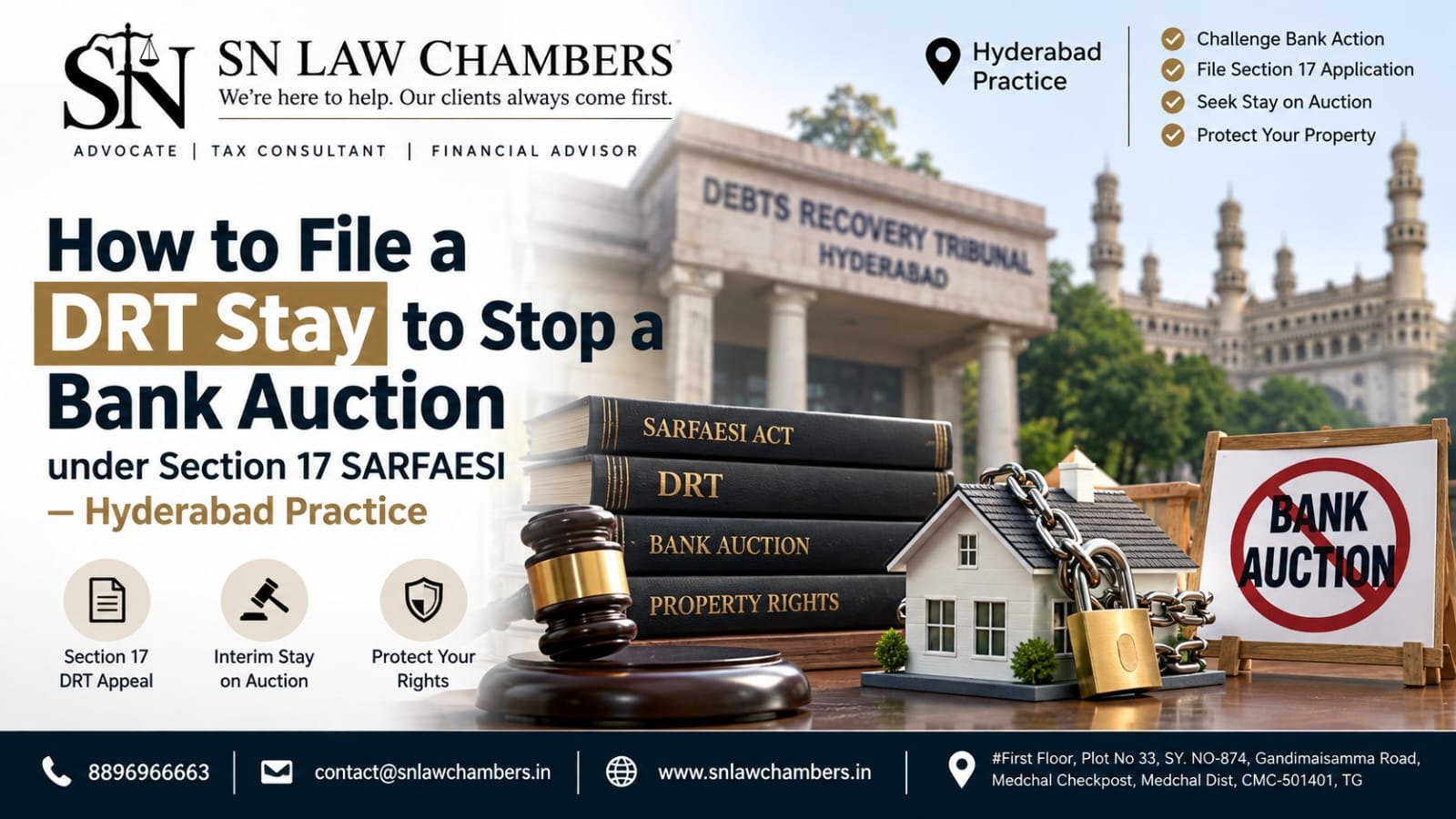 How to File a DRT Stay to Stop a Bank Auction under Section 17 SARFAESI — Hyderabad Practice