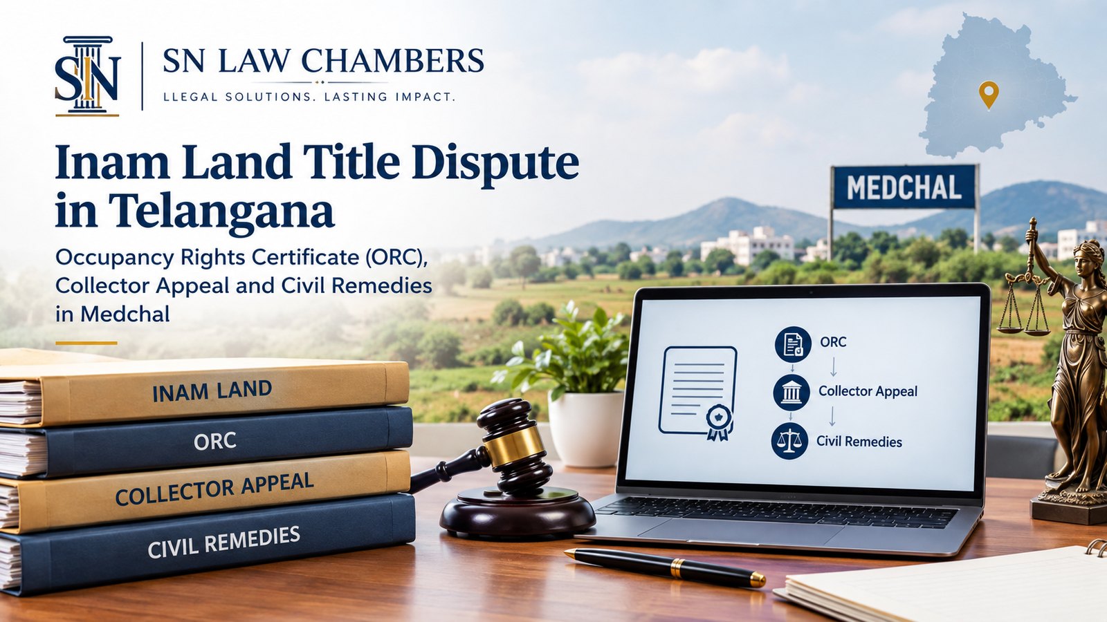 Inam Land Title Dispute in Telangana: Occupancy Rights Certificate (ORC), Collector Appeal and Civil Remedies in Medchal