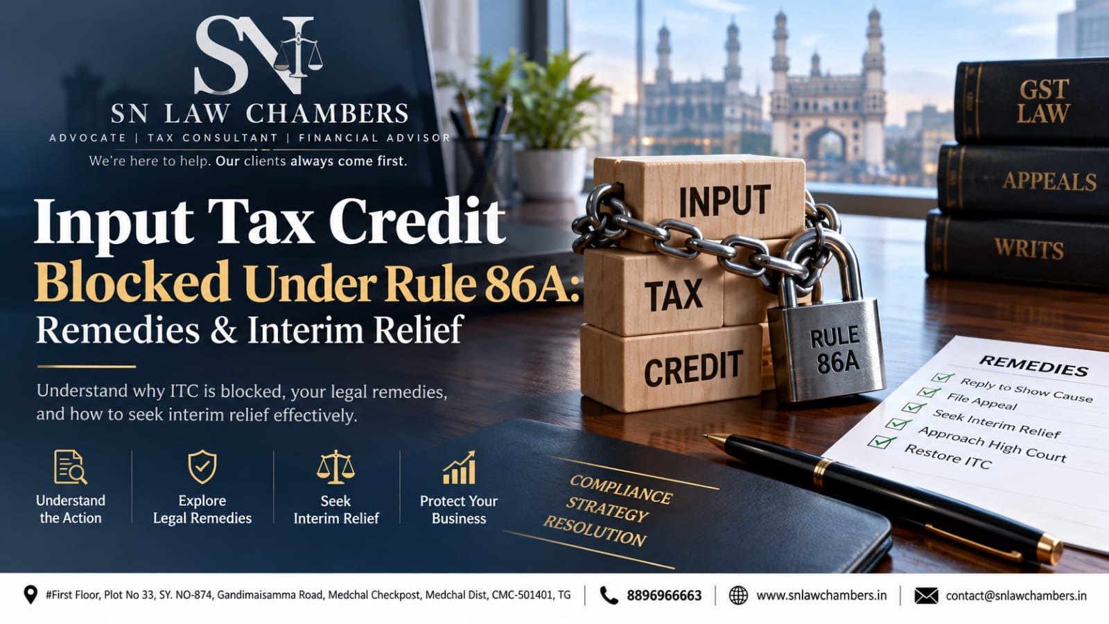 Input Tax Credit Blocked Under Rule 86A: Remedies & Interim Relief