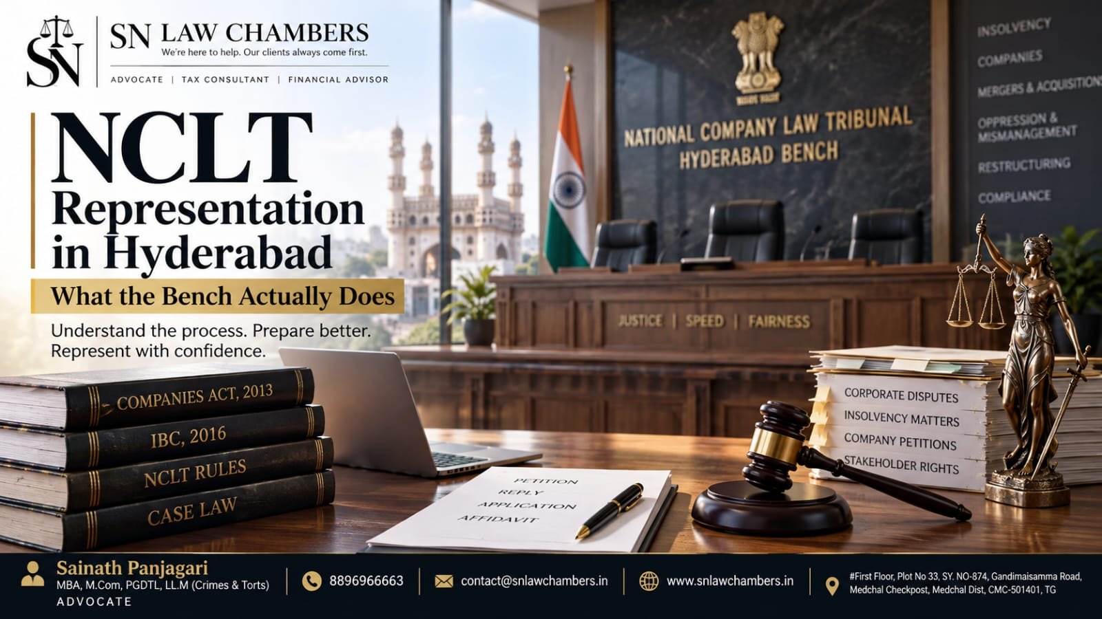 NCLT Representation in Hyderabad: What the Bench Actually Does