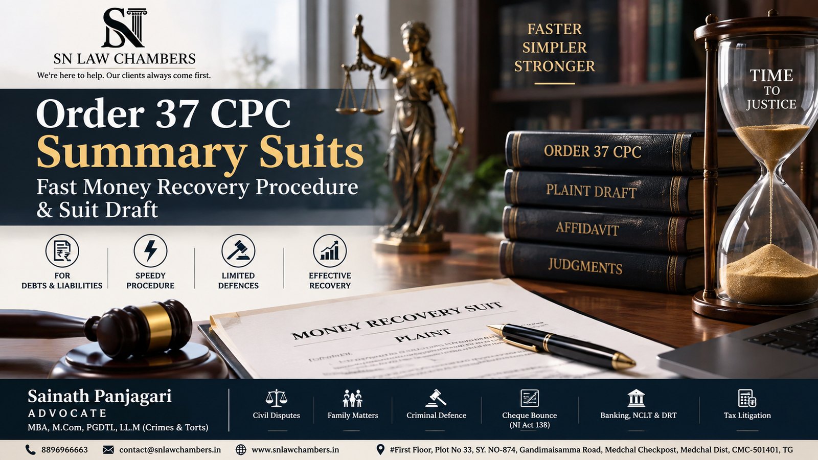 Order 37 CPC Summary Suits: Fast Money Recovery Procedure & Suit Draft