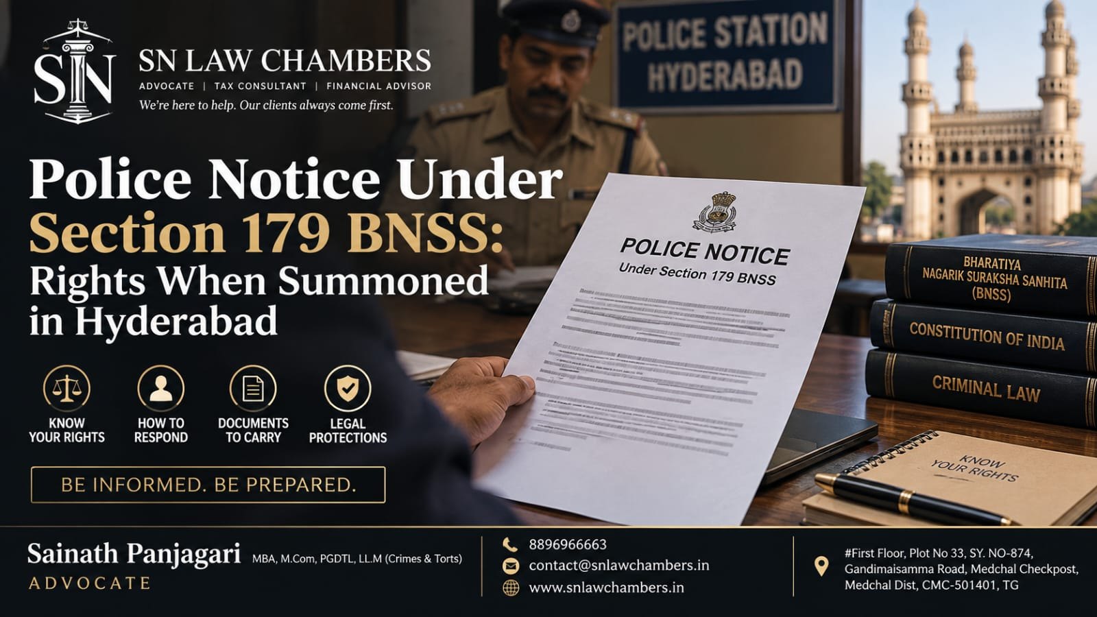 Police Notice Under Section 179 BNSS: Rights When Summoned in Hyderabad