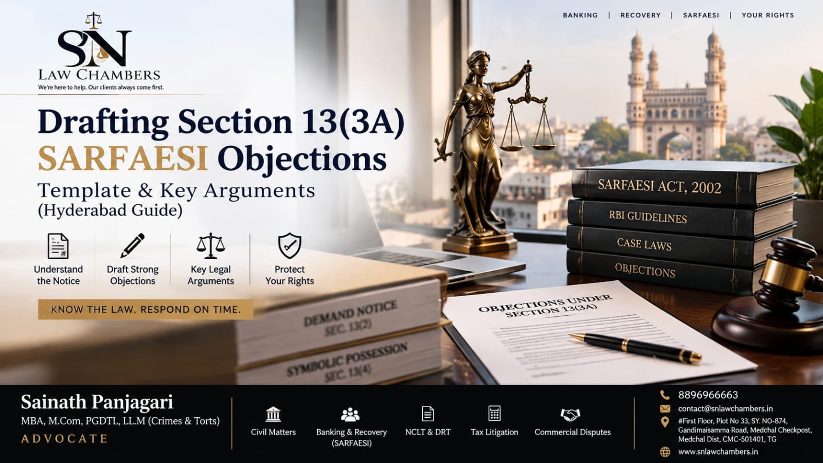 Drafting Section 13(3A) SARFAESI Objections — Template & Key Arguments (Hyderabad Guide)