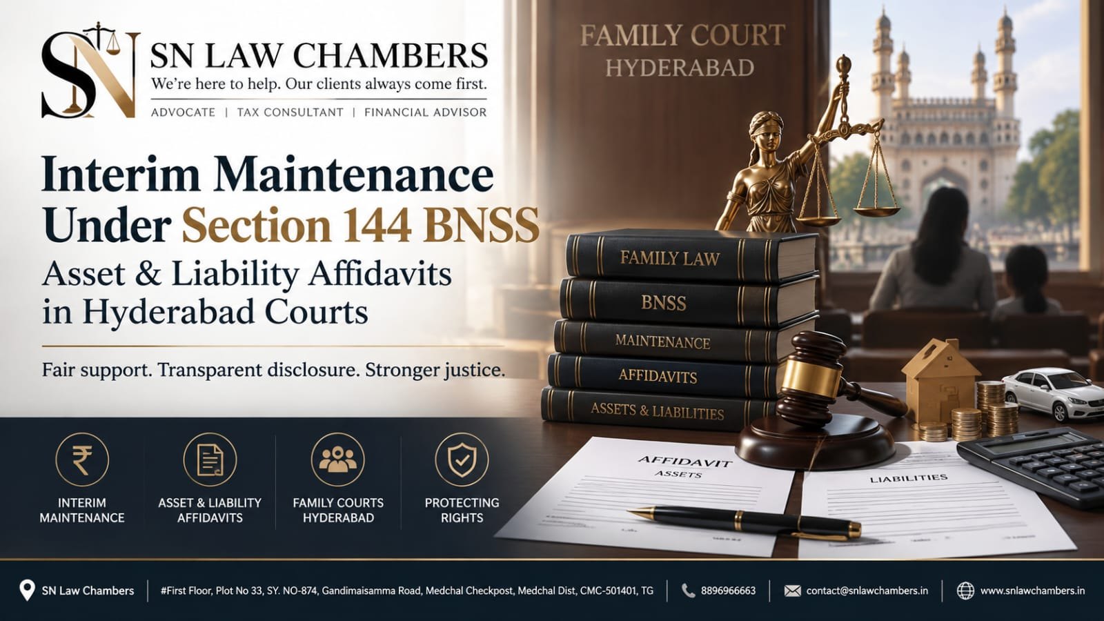 Interim Maintenance Under Section 144 BNSS: Asset & Liability Affidavits in Hyderabad Courts