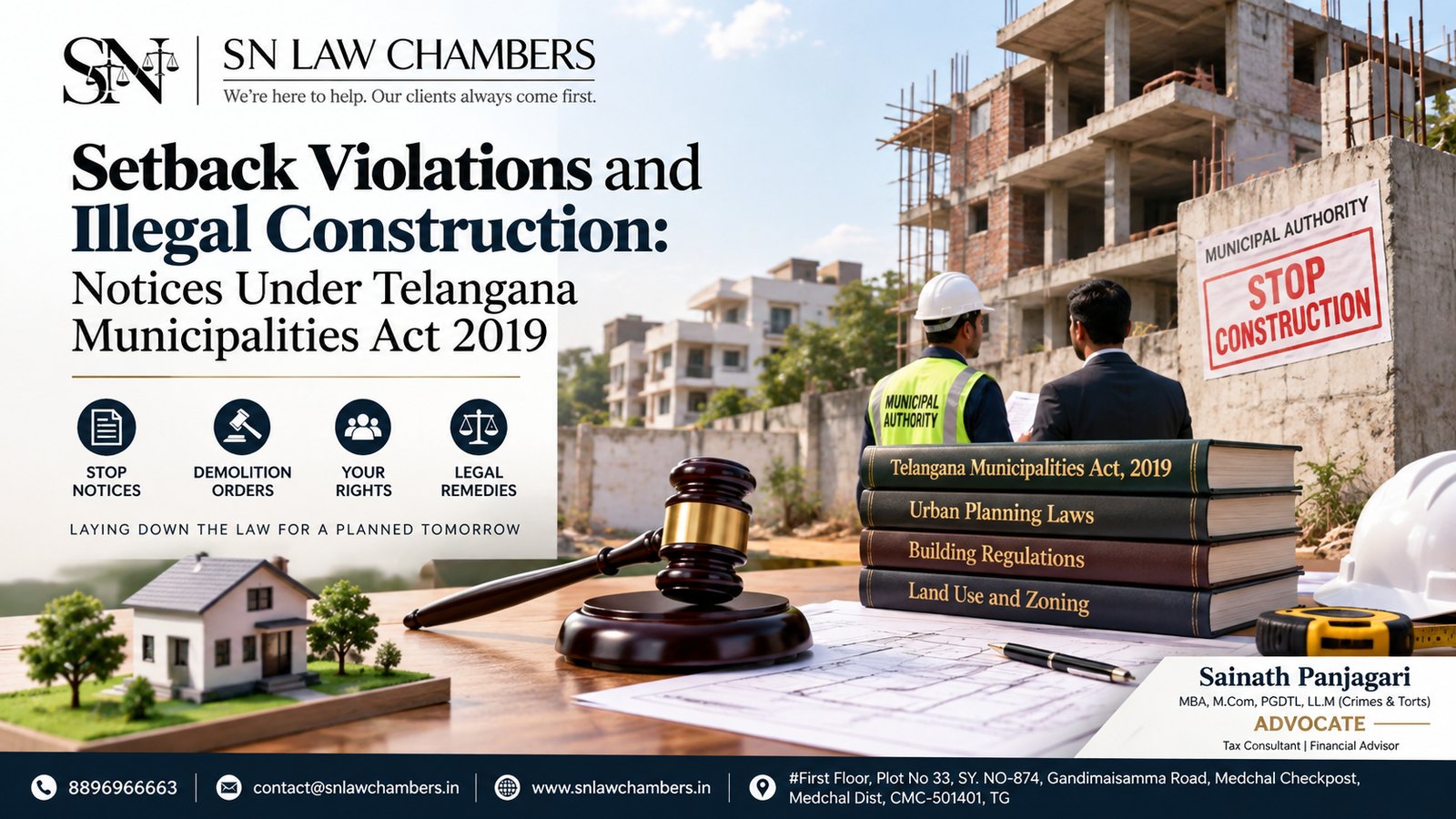 Setback Violations and Illegal Construction: Notices Under Telangana Municipalities Act 2019
