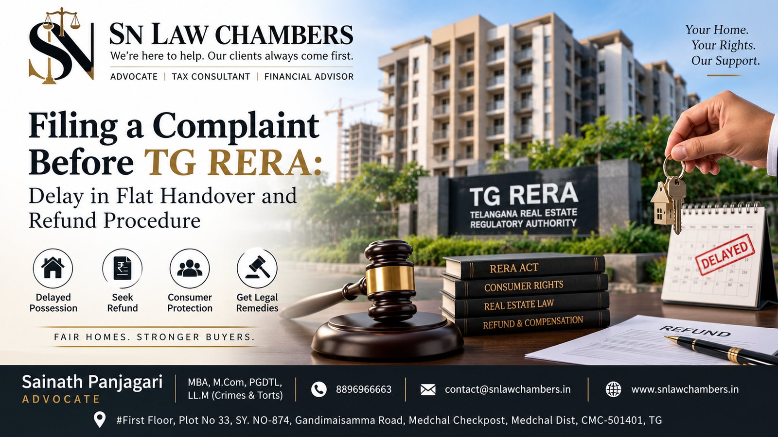 Filing a Complaint Before TG RERA: Delay in Flat Handover and Refund Procedure