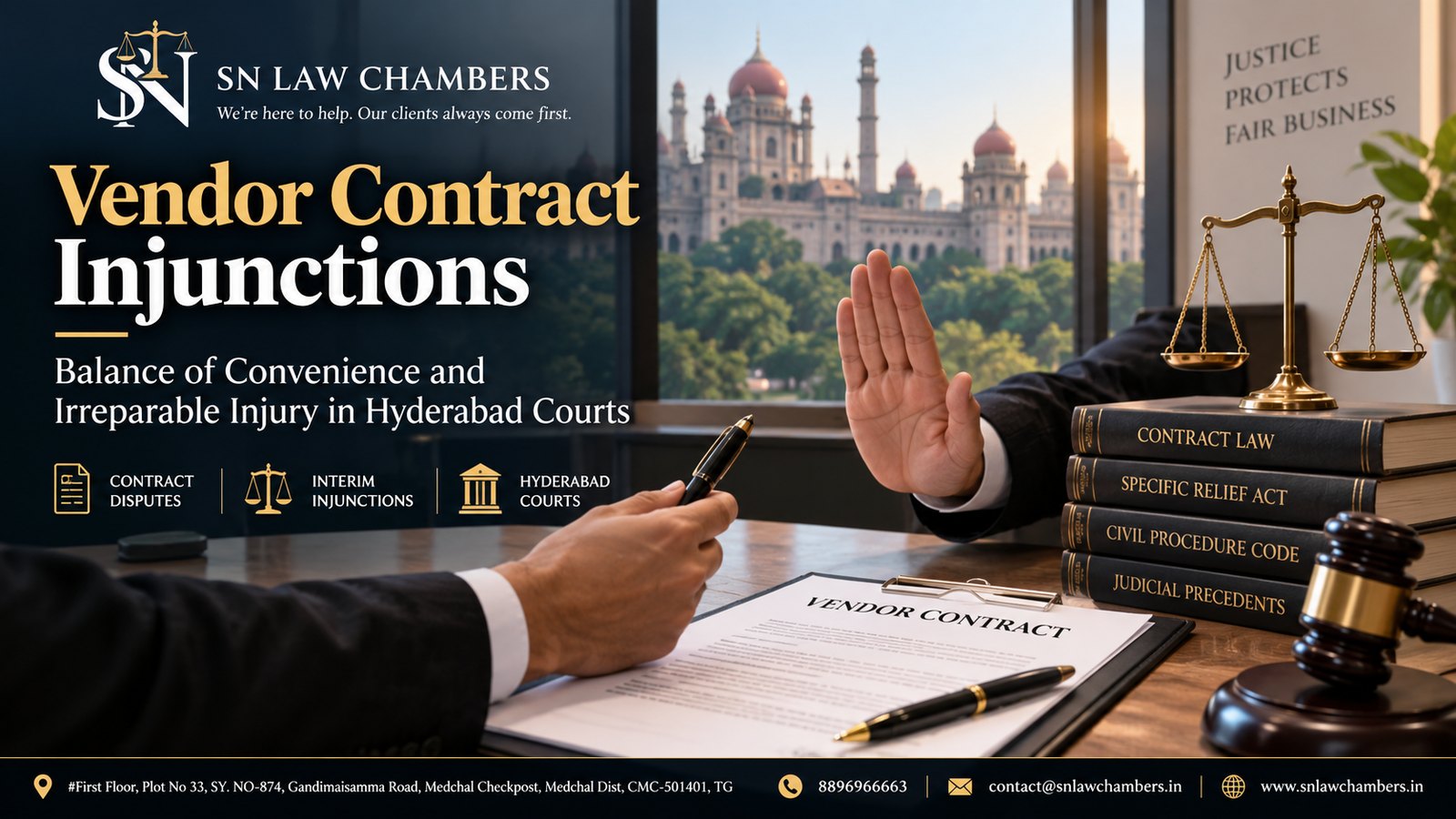 Vendor Contract Injunctions: Balance of Convenience and Irreparable Injury in Hyderabad Courts