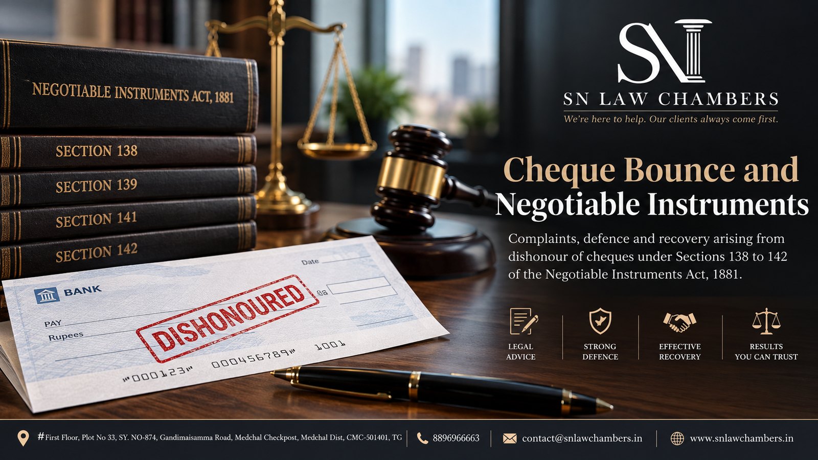 Cheque bounce and negotiable instruments