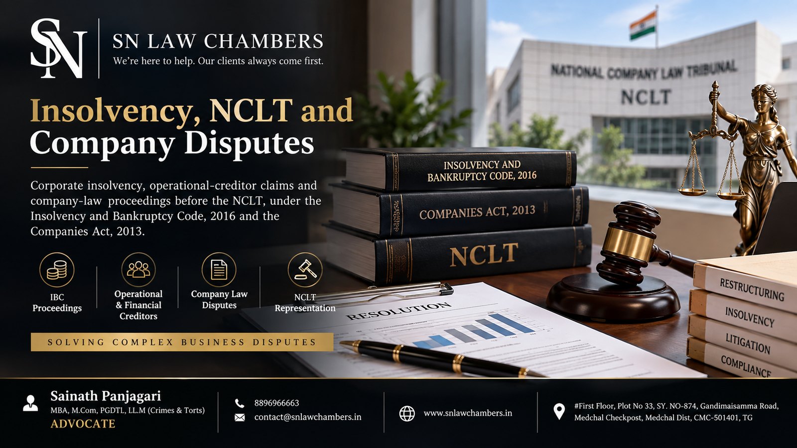 Insolvency, NCLT and company disputes